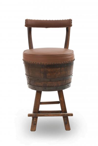 Pair of Rustic Old Hickory Oak Barrel Side Chairs
