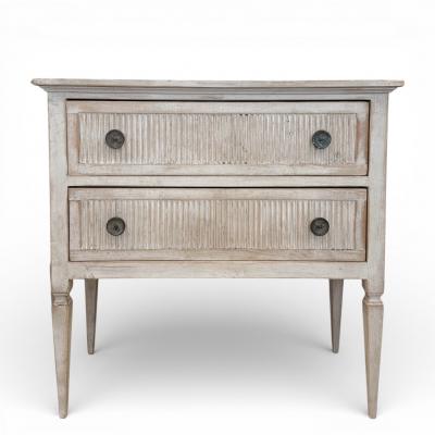 Pair of Rustic Painted Wood Swedish Commodes