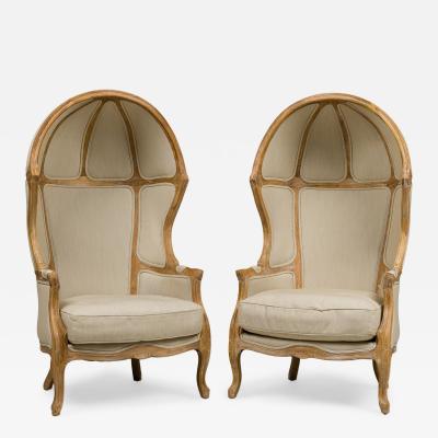 Pair of Safavieh Couture French Louis XV Style Porters Chairs