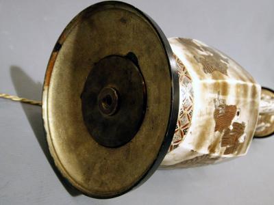 Pair of Satsuma table lamps Japan end of the 19th Century