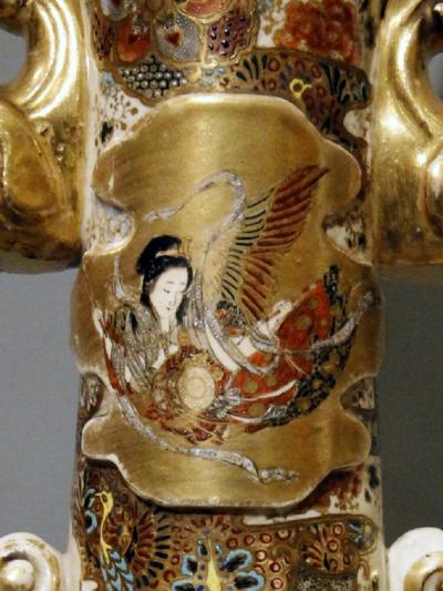 Pair of Satsuma table lamps Japan end of the 19th Century