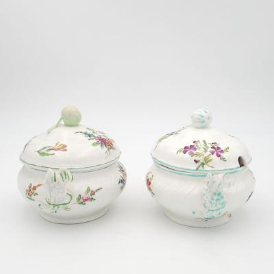 Pair of Sauce Tureens Germany circa 1820 As Is