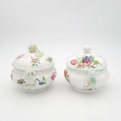 Pair of Sauce Tureens Germany circa 1820 As Is