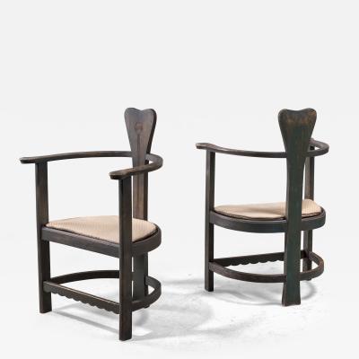 Pair of Scandinavian Art Nouveau chairs