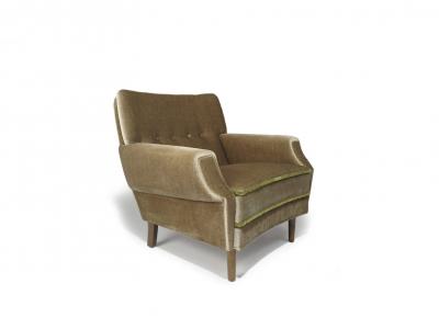 Pair of Scandinavian Lounge Chairs in Original Mohair