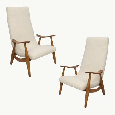 Pair of Scandinavian Mid Century Lounge Chairs