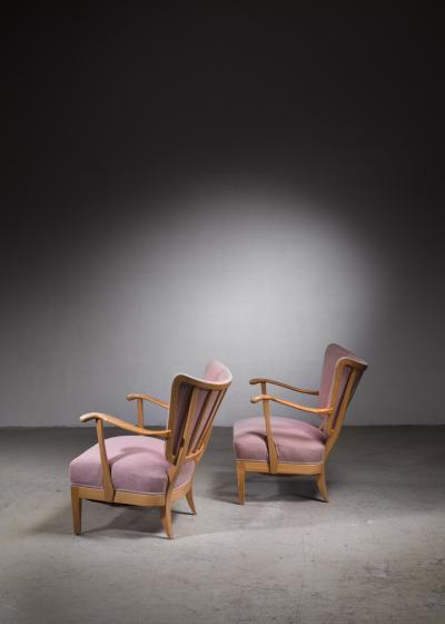 Pair of Scandinavian Modern lounge chairs