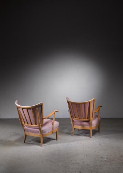 Pair of Scandinavian Modern lounge chairs