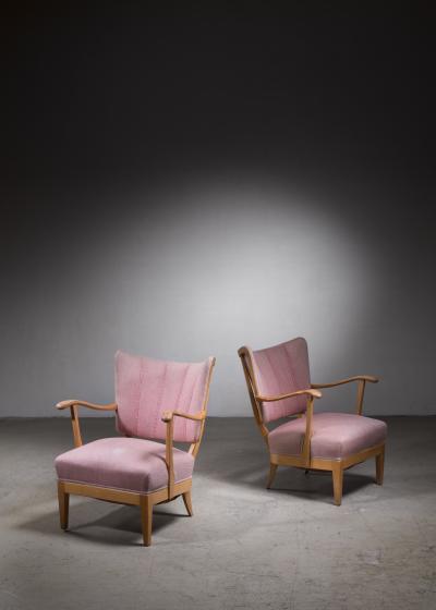 Pair of Scandinavian Modern lounge chairs