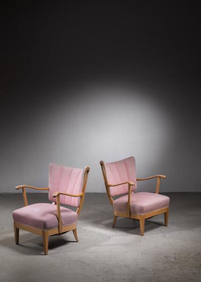 Pair of Scandinavian Modern lounge chairs