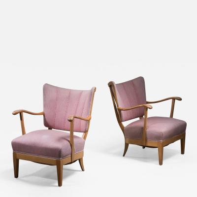 Pair of Scandinavian Modern lounge chairs