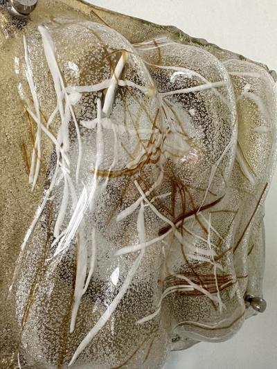 Pair of Sconces Blumpy Murano Glass and Brass Italy 1970s