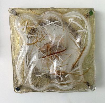 Pair of Sconces Blumpy Murano Glass and Brass Italy 1970s