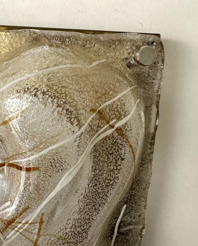 Pair of Sconces Blumpy Murano Glass and Brass Italy 1970s