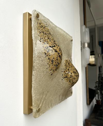 Pair of Sconces Blumpy Murano Glass and Gilt Metal Italy 1970s