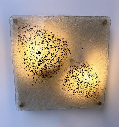 Pair of Sconces Blumpy Murano Glass and Gilt Metal Italy 1970s