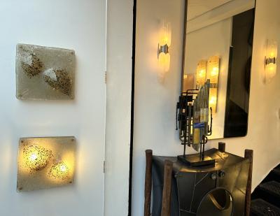 Pair of Sconces Blumpy Murano Glass and Gilt Metal Italy 1970s