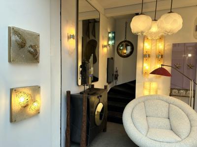 Pair of Sconces Blumpy Murano Glass and Gilt Metal Italy 1970s