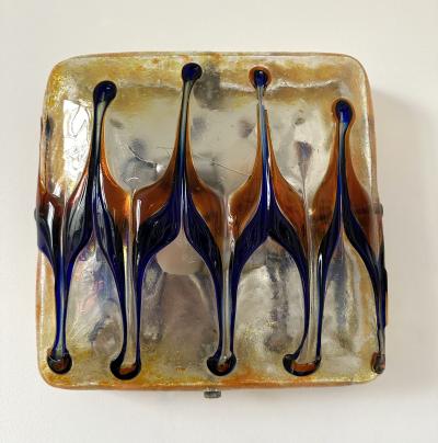 Pair of Sconces Harlequin Murano Glass Italy 1970s