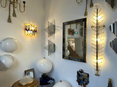 Pair of Sconces Harlequin Murano Glass Italy 1970s