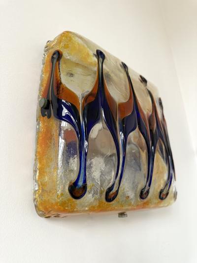 Pair of Sconces Harlequin Murano Glass Italy 1970s