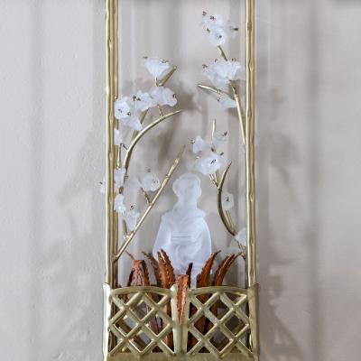 Pair of Sconces in the style of Maison Bagu s France Mid 20th Century