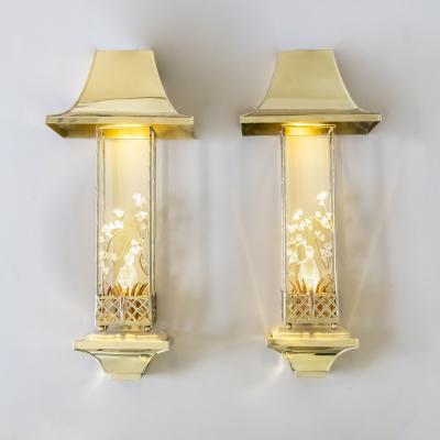 Pair of Sconces in the style of Maison Bagu s France Mid 20th Century
