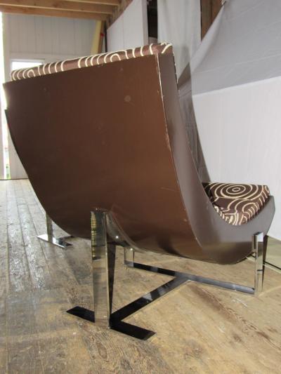 Pair of Scoop Lounge Chairs Mid Century Modern France 1970s