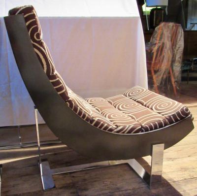 Pair of Scoop Lounge Chairs Mid Century Modern France 1970s