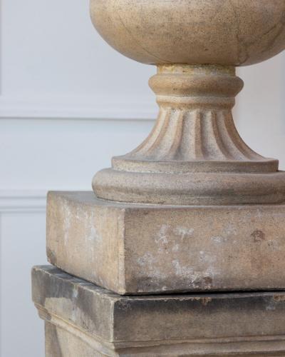 Pair of Scottish Late 19th Century Victorian Fireclay Urns by Hurlford Fire Clay