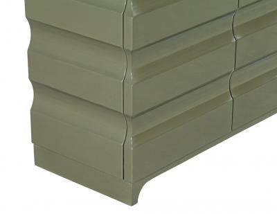 Pair of Sculpted Modern Lacquered Cabinets