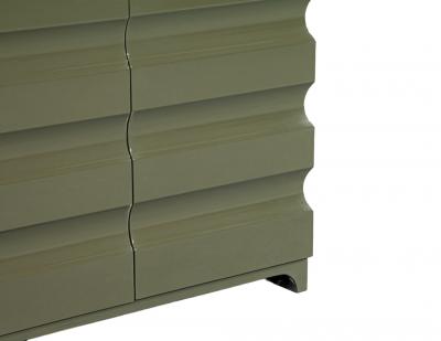 Pair of Sculpted Modern Lacquered Cabinets