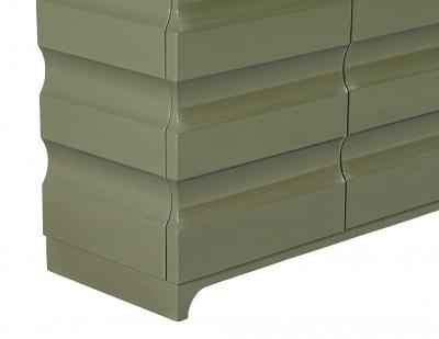 Pair of Sculpted Modern Lacquered Cabinets