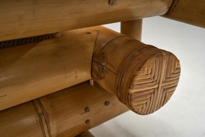 Pair of Sculptural Bamboo Lounge Chairs Europe Mid 20th Century