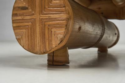 Pair of Sculptural Bamboo Lounge Chairs Europe Mid 20th Century