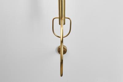 Pair of Sculptural Brass Wall Lamps Europe Mid 20th Century