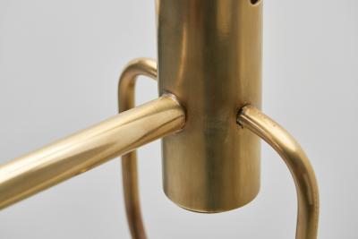 Pair of Sculptural Brass Wall Lamps Europe Mid 20th Century