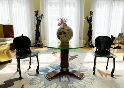 Pair of Sculptural Bronze Armchairs by Arman Fernandez