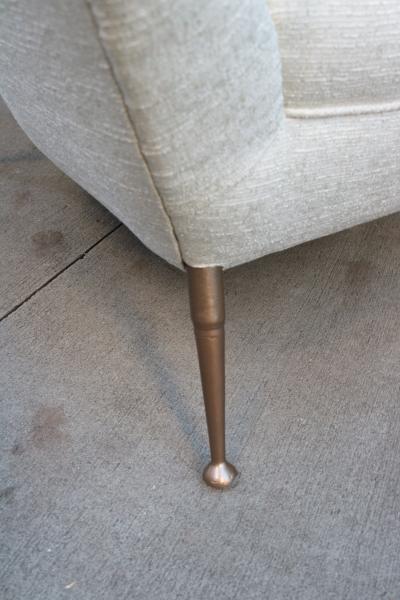 Pair of Sculptural Italian Tall Back Armchairs