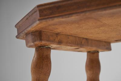 Pair of Sculptural Patinated Oak Spinning Chairs Europe ca Early 20th Century