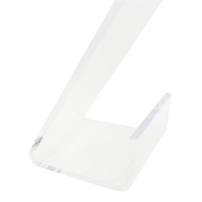 Pair of Sculptural Solid Lucite Bar Stools with Upholstered Seats 1970s