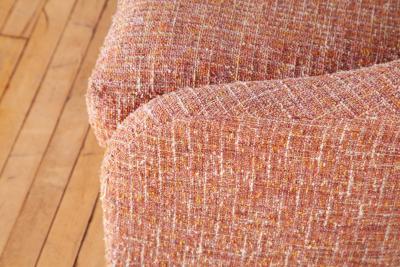 Pair of Sensational Pink Chenille Club Chairs