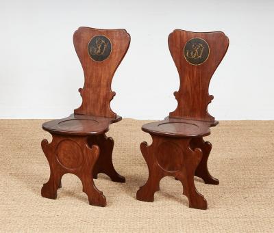 Pair of Sgabello Hall Chairs
