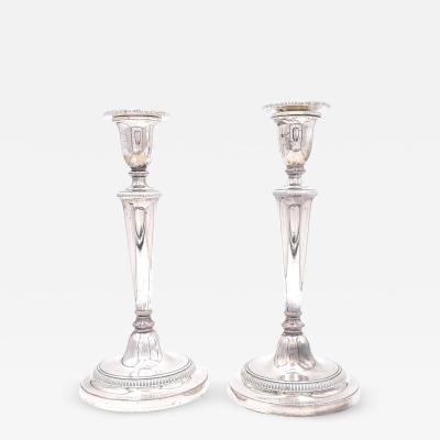 Pair of Sheffield Plate Candlesticks England circa 1860