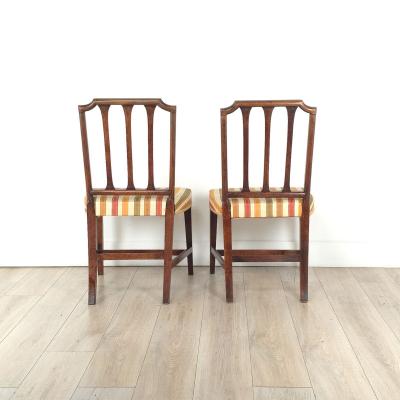 Pair of Sheraton Mahogany Side Chairs England 19th century
