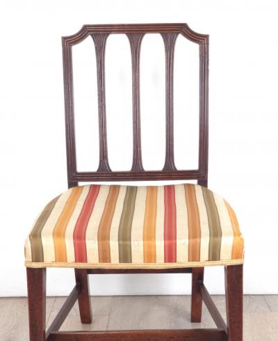 Pair of Sheraton Mahogany Side Chairs England 19th century