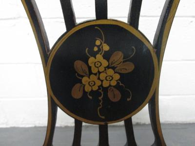 Pair of Sheraton Style Stenciled Armchairs