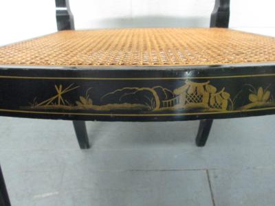 Pair of Sheraton Style Stenciled Armchairs