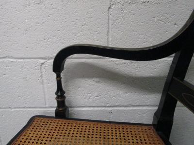 Pair of Sheraton Style Stenciled Armchairs