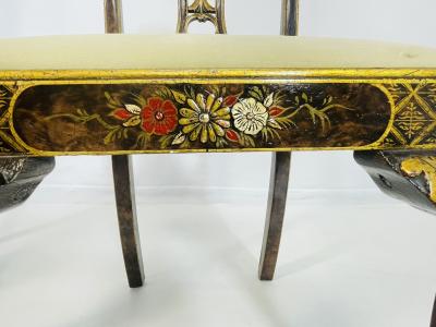 Pair of Side Chairs With Gold Gilt Claw Foot Details Circa 1940s